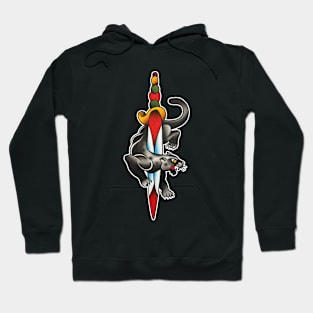 Panther Dagger Tattoo Design Hoodie